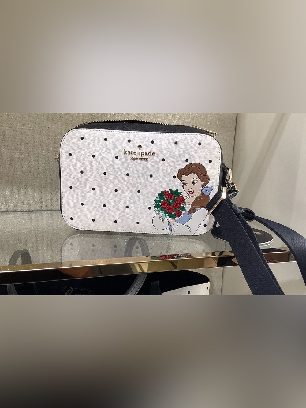 New! SOLDOUT RARE Disney X Kate Spade Beauty And The Beast Mini Camera Bag